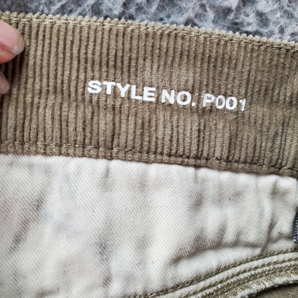 Purple Brand Jeans Mens 34x34 Brown Button Fly Corduroy Paisley Print Skinny - Picture 4 of 16